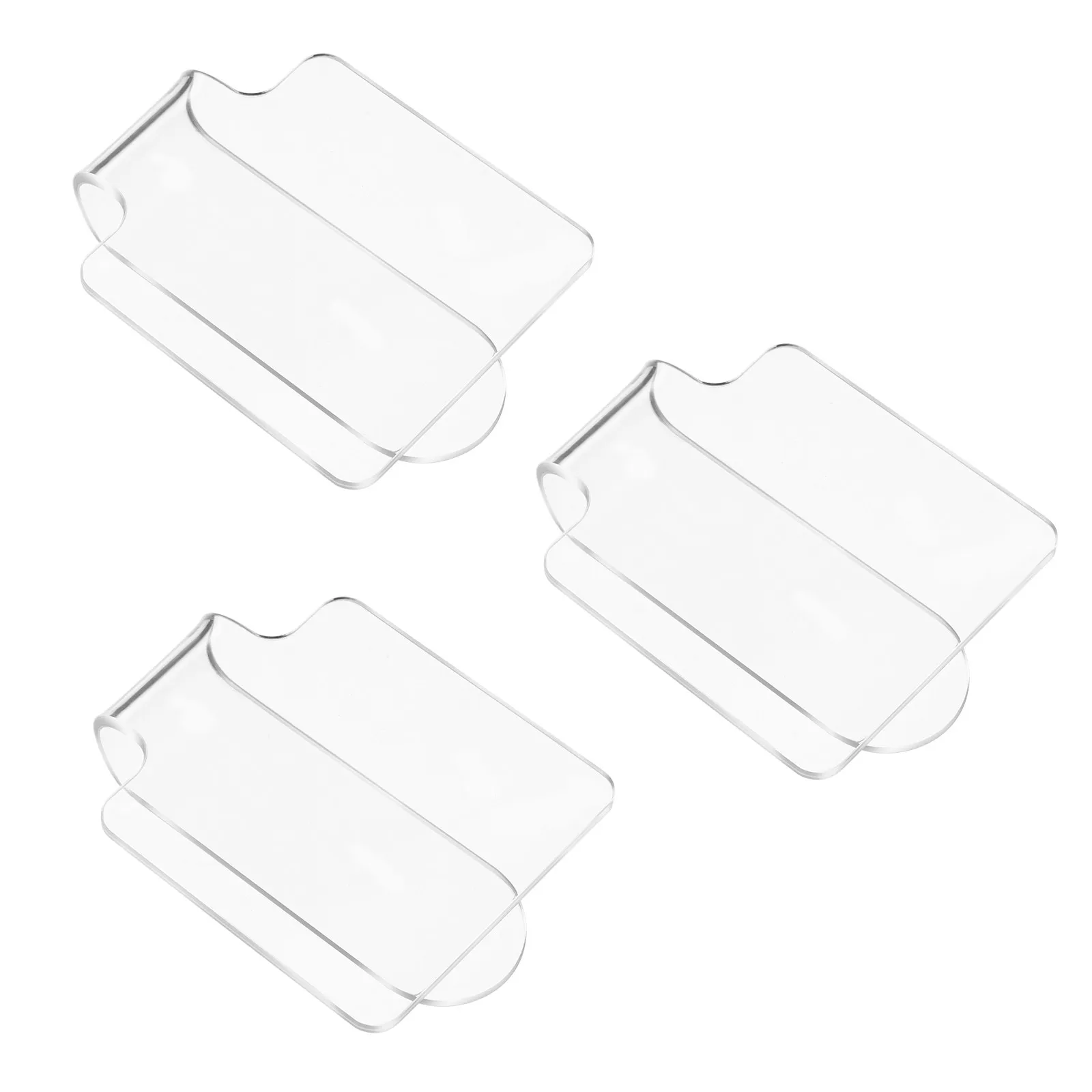 Clear Acrylic Mixing Palettes Set – 3pcs Handheld Makeup & Nail Art Palette Tray for Cosmetics