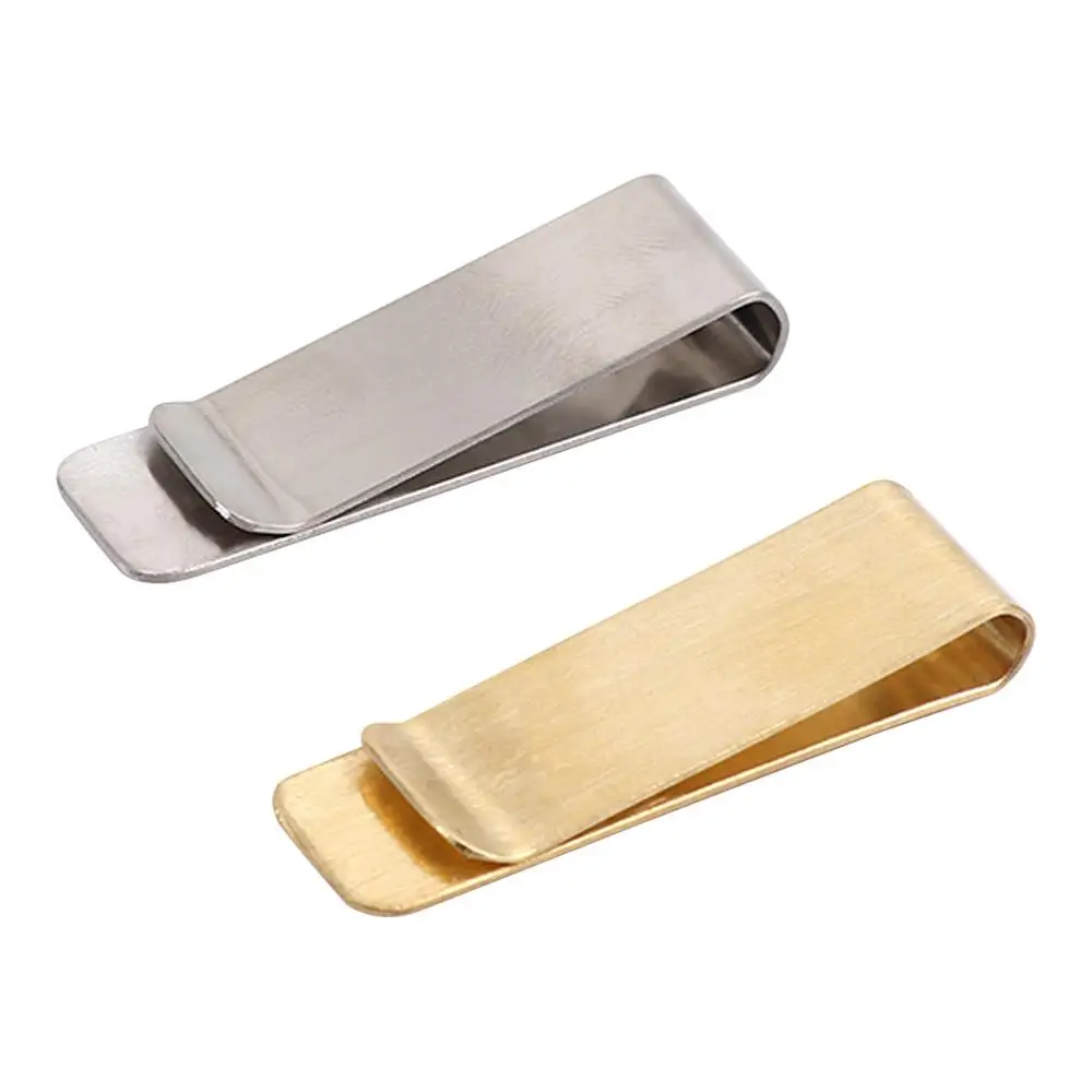 Man Clip Chic Money Metal Holder Gold Color 2 Colors Silver Metal Clamp Money Clip Wallet Credit Card ID Clips Cash Clamp