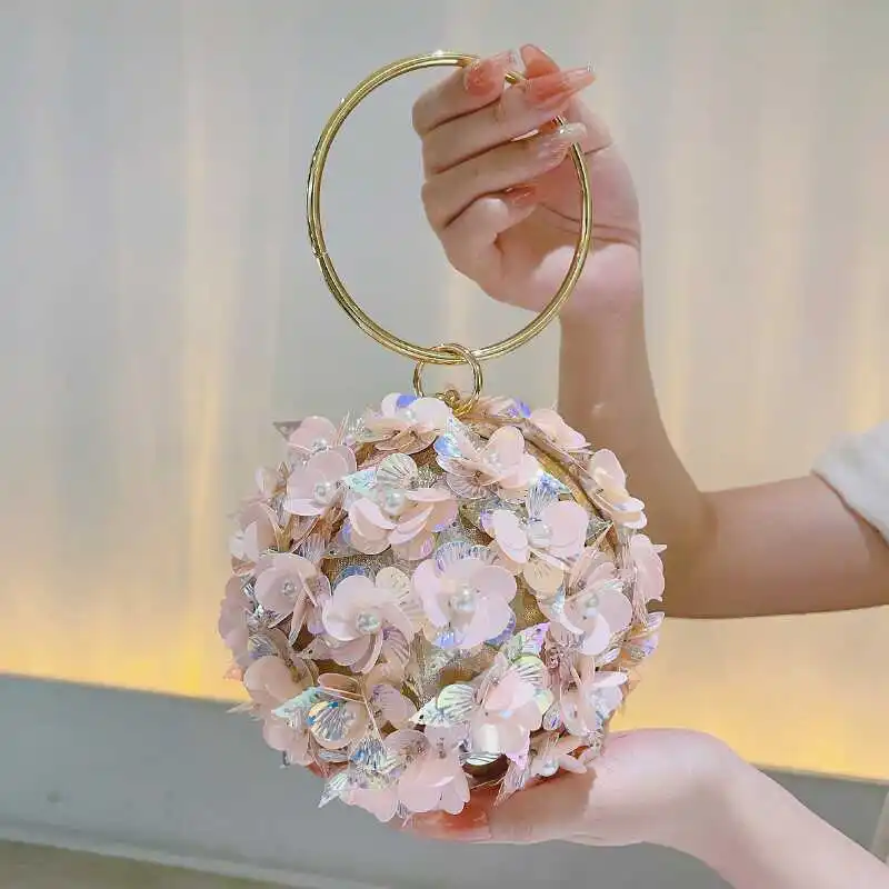 sac-a-main-rond-haut-de-gamme-pour-femme-motif-fleur-3d-rose-style-soiree-avec-anneau-style-elegant-et-decontracte-fermeture-a-boucle