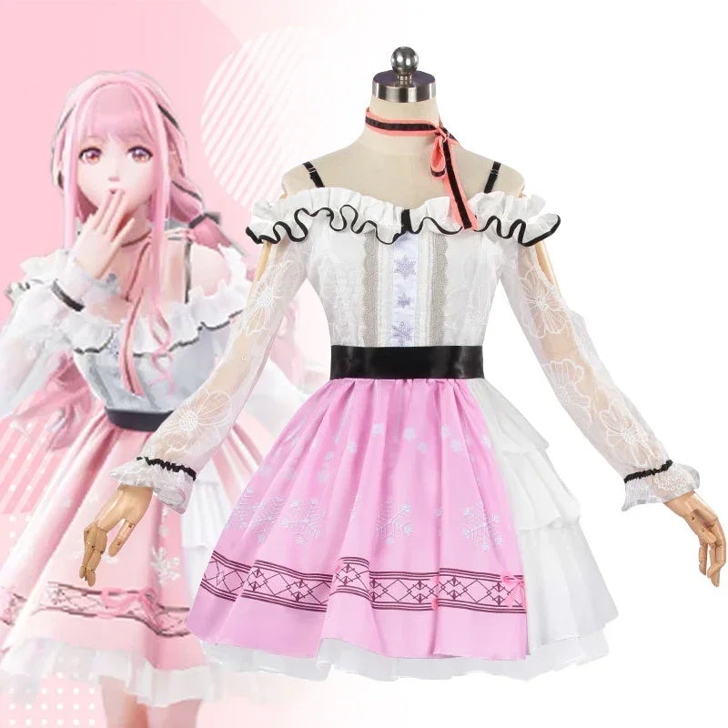 New 2025 Game Infinity Nikki Cosplay Costume Girl Dress Lolita Pink Uniform Masquerade Outfit Lovely Clothing Party Suit Clothes