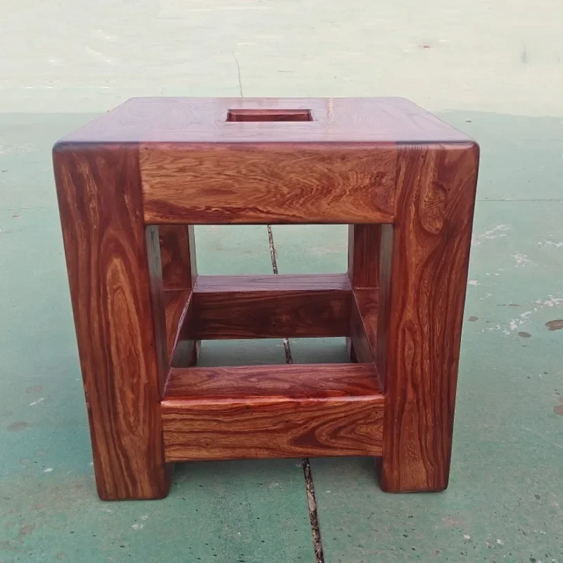 Square speaker base with speaker bottom outlet holes, elm wood solid wood stand, floor stand, speaker support frame