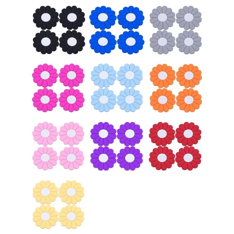 Flower Car Accessory Cup Pad None Toxic Materials For Safe Driving 4 Pack