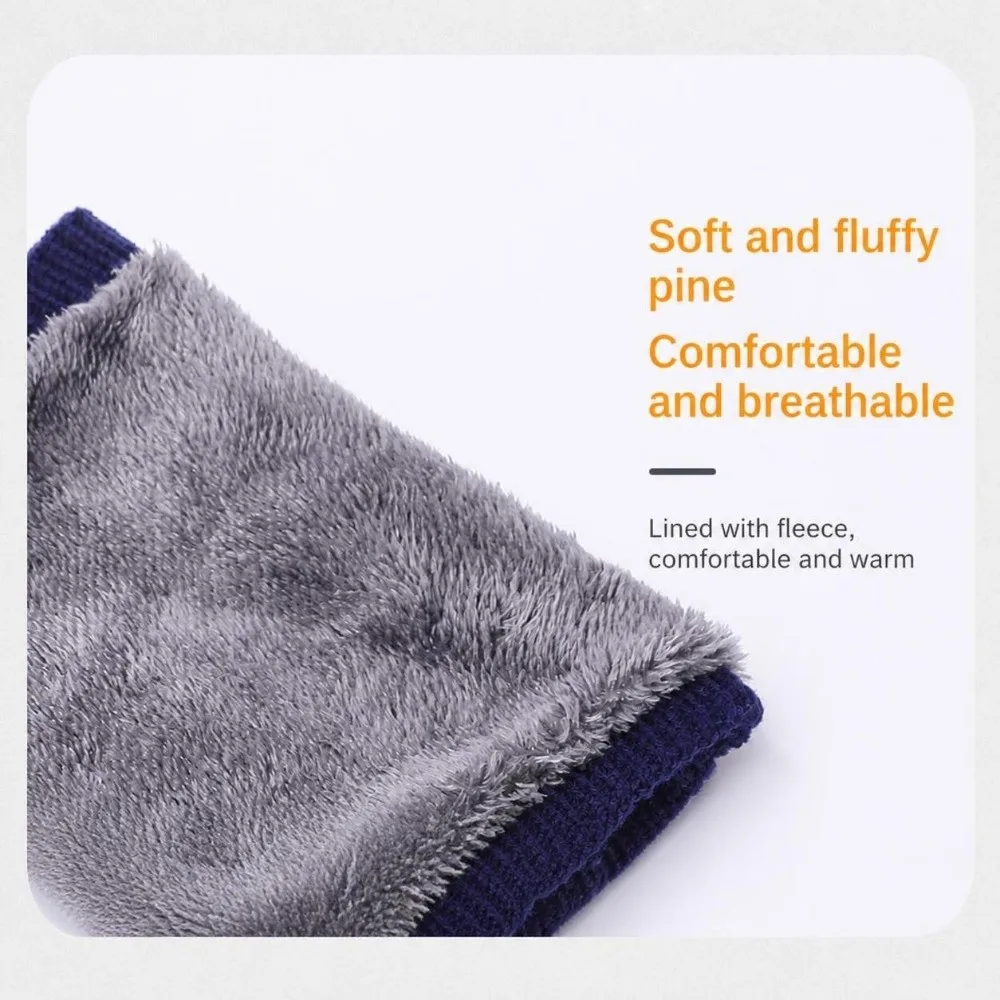 Comfortable Lined Neck Gaiter Thick Knit Stretchy Circle Scarf Thermal Warm Soft Neck Warmer Winter Outdoor