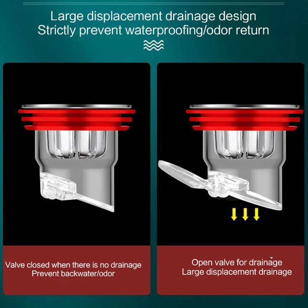 바닥 배수 코어 ABS 샤워 바닥 배수 플러그, 곤충 방지, 냄새 방지 욕실 싱크대, 중력 직접 배수 바닥 배수구, 32-45mm
