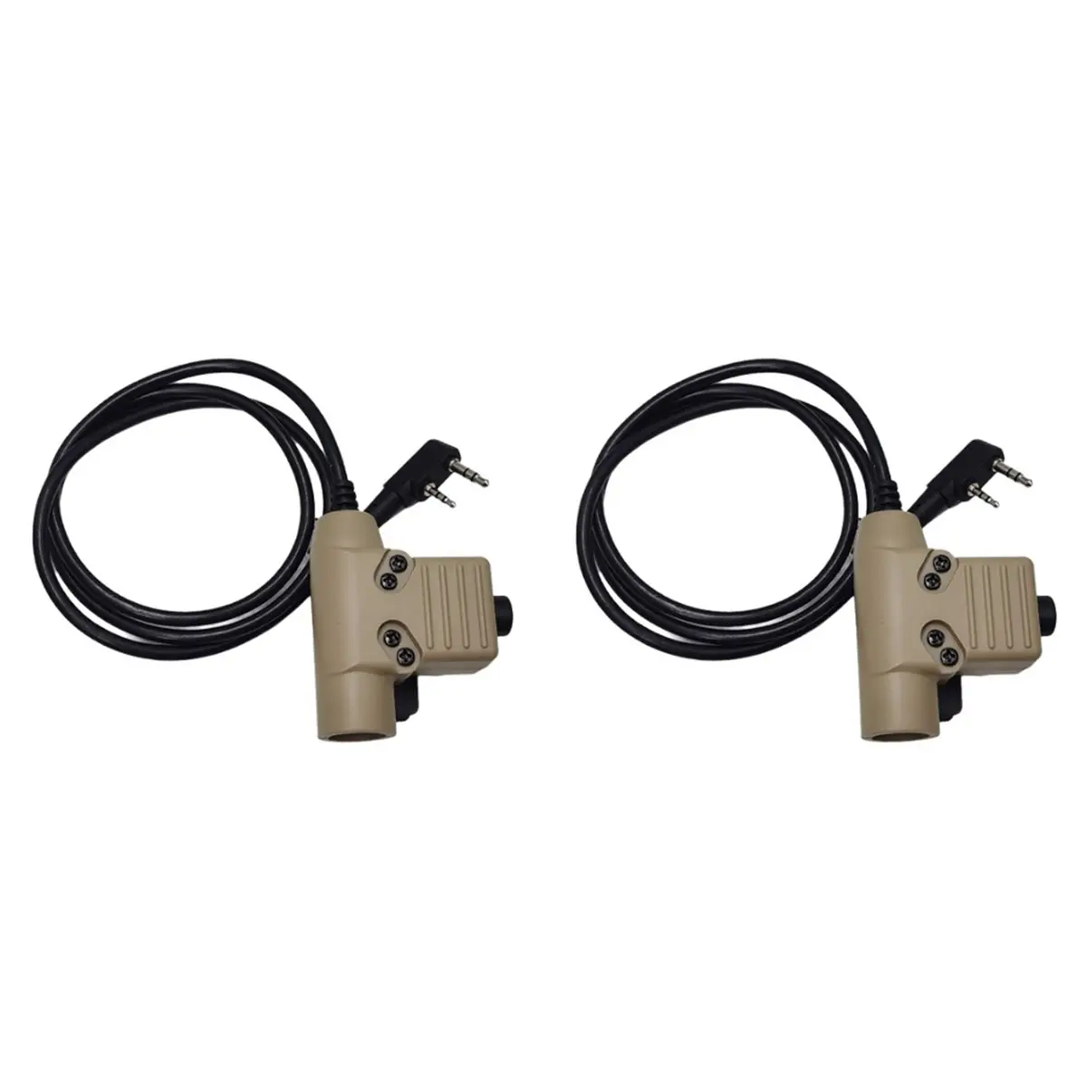 JABS-2X New U94 PTT Cable Plug Adapter For Baofeng UV-5R UV-S9 Plus UV-82 AR-152 UV-10R Walkie Talkie Two Way Radio Brown view 3