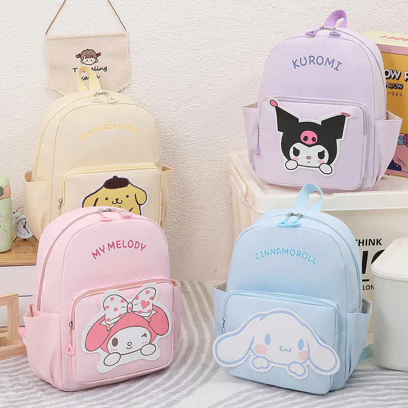 

Sanrio hello kitty, новая мода для мальчиков, милый школьный рюкзак Kuromi для детского сада, рюкзак с героями мультфильмов, школьная сумка на плечо