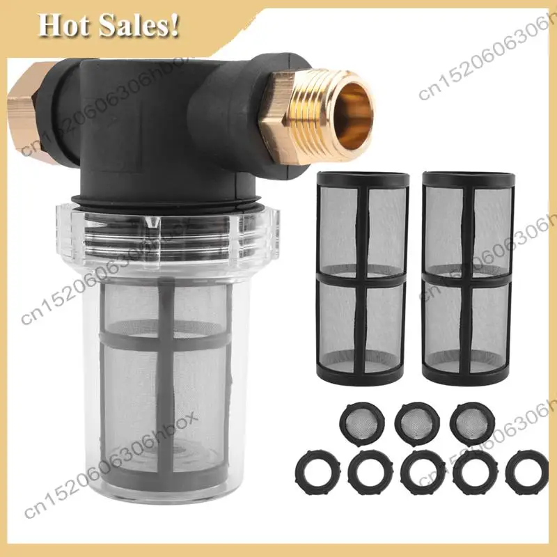 

-HOPE Sediment Filter Attachment Line Water Hose Filter, Garden Hose Filter For Pressure Washer Inlet Water