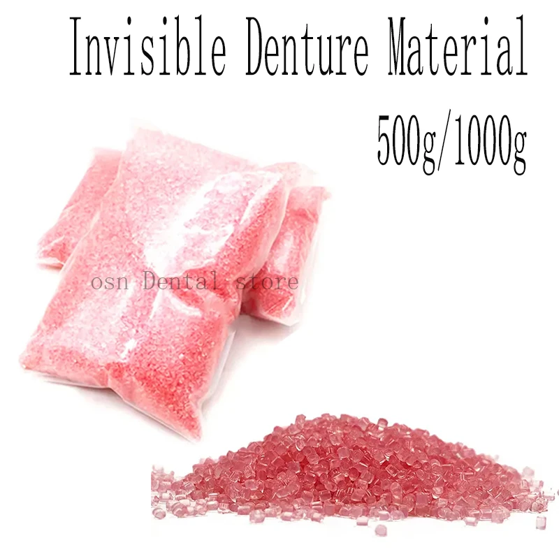 500g/1Kg Dental Denture Resin Material Acrylic Blood Streak Simulation For False Teeth Material Flexible Partial Invisible Den