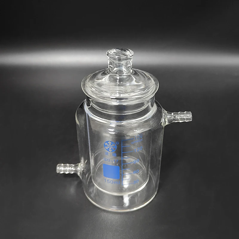 FAPE Double-deck beaker, With cover, With tick marks, Double-layer cold trap, Photocatalytic reaction bottle, Borosilicate glass