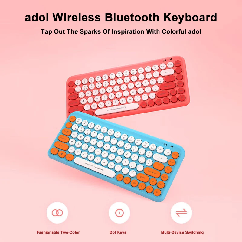 ASUS adol 84 Keys Bluetooth Wireless Keyboard Mouse For Android IOS Huawei Xiaomi Tablet For iPad Air Mini 5  Keyboard