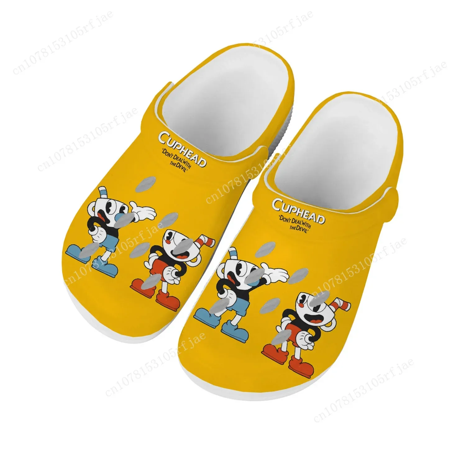 

Hot Cupheads Mugmans Cartoon Game Home Clogs Mens Womens Teenager Custom Built Water Shoes Garden Beach Hole Slippers Sandals