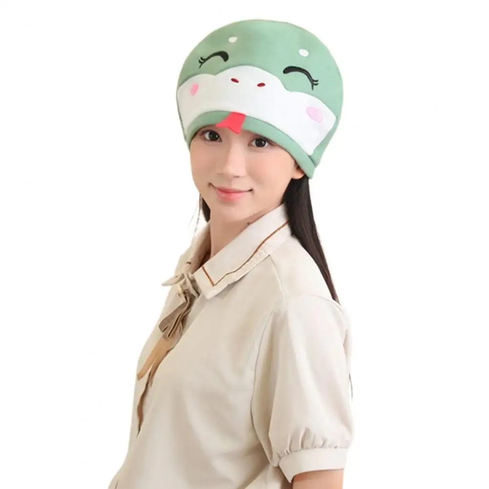 Cute Snake Design Cap Chinese Zodiac Snake Plush Cap Cartoon Hat for New Year Party Funny Celebrations Headgear Gift Snake Hat