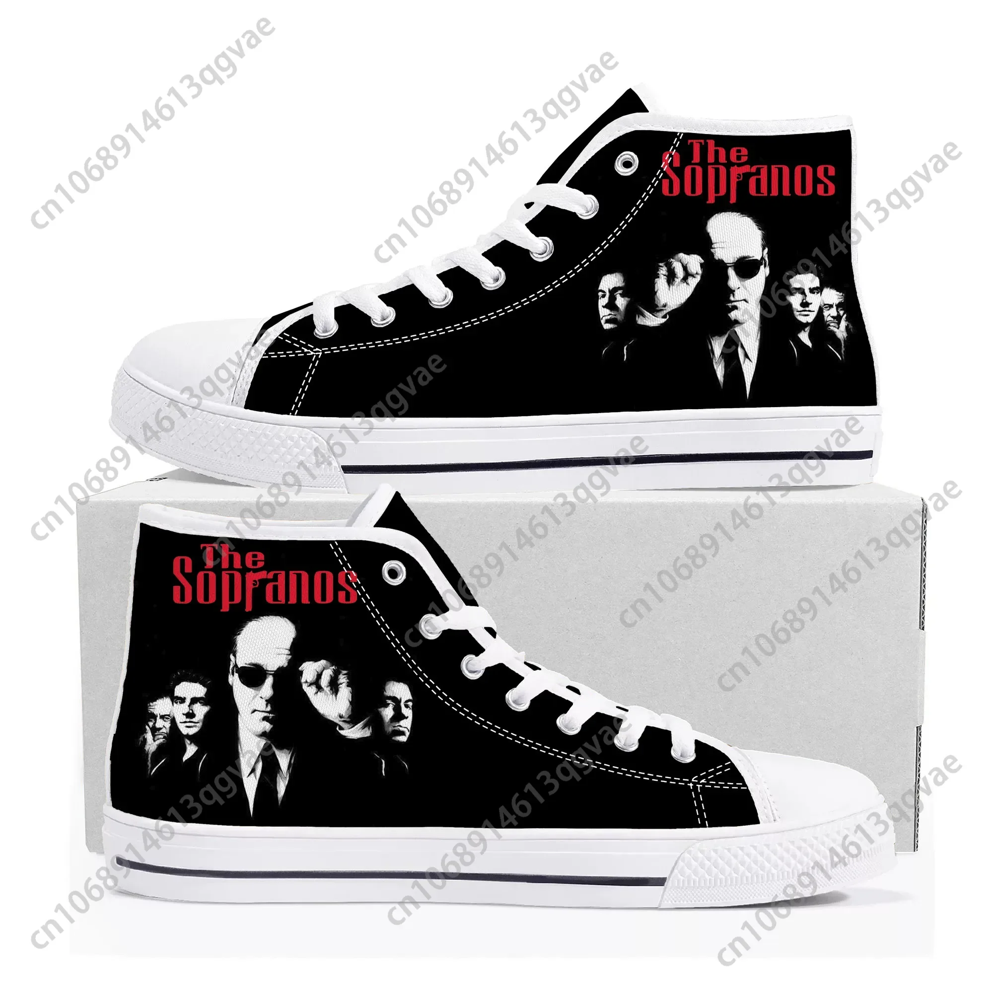 The Sopranos Tony Soprano Gandolfini High Top Sneakers Mens Womens Teenager Canvas Lightweight Sneaker Couple Custom Made Shoes