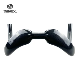 TMAEX-Road Bike Handlebar,Track Bicycle Bar,Full Carbon Fiber DropBar, New Type, No Logo, 31.8*370, 385mm Bike Accessories