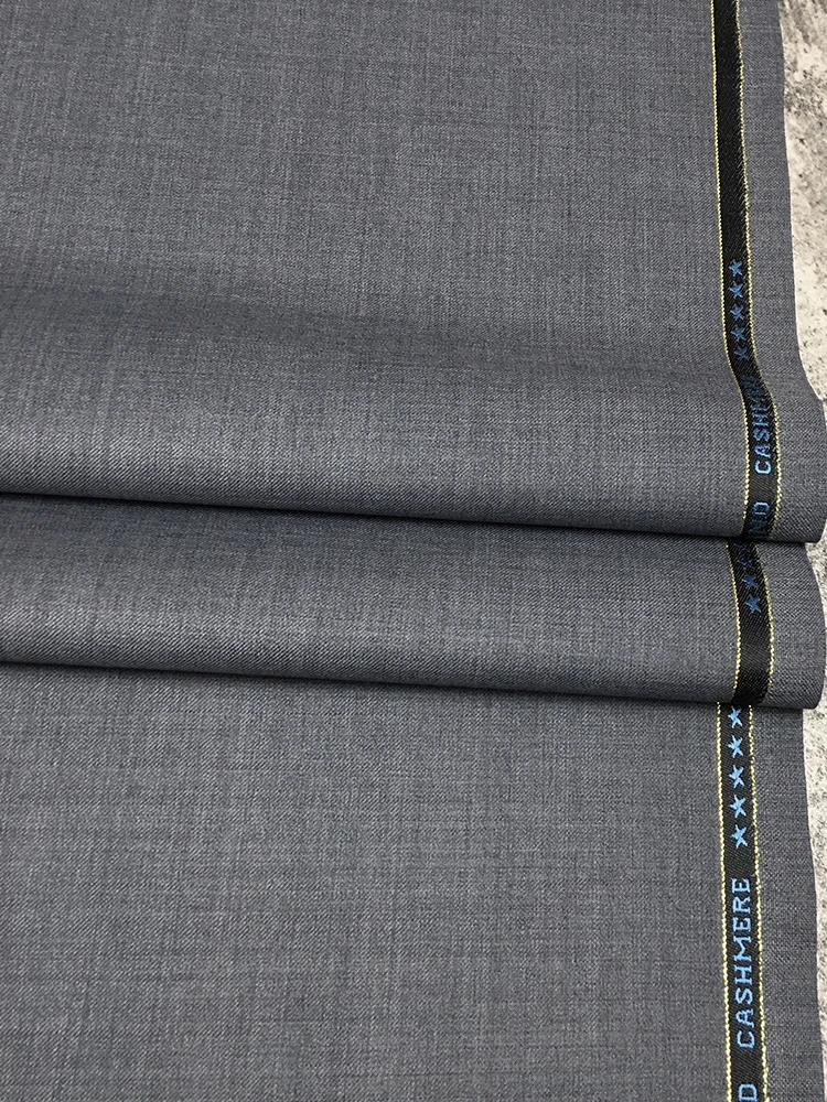 

1/1.5/3.5m 50% Wool Suit Fabric Worsted Polyester Business Wear Thin-Style Gray Hip Skirt Fabric Gray Tailor