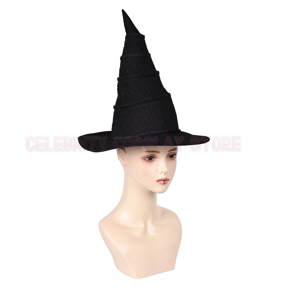 Elphaba Cosplay Hat Eyeglasses Wicked Fantasy Adult Women Magic Witch Cap Headwear Halloween Carnival Costume Accessories Prop