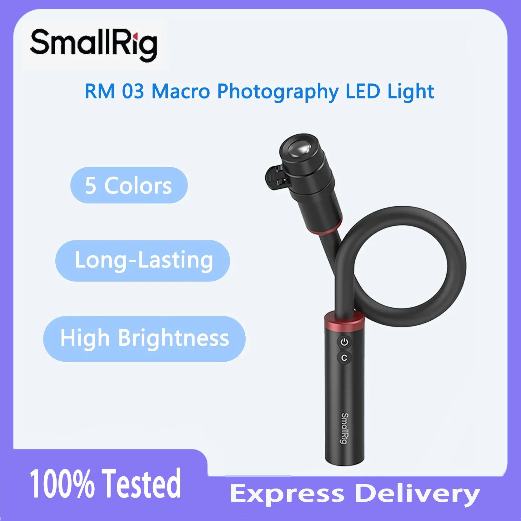 

Оригинальный светодиодный светильник для макросъемки SmallRig RM 03, 5 цветов, четырехлистный, ветрозащитный и непромокаемый, заполняющий свет для съемки