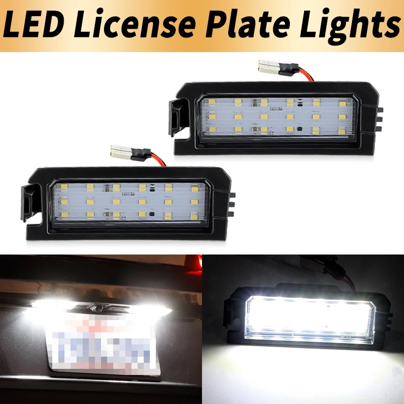 2PCS LED License Number Plate Lights Canbus For Kia K5 2021-up Rio 18-23 Niro 17-22 Cadenza 17-20 For Hyundai Elantra N 2020-up