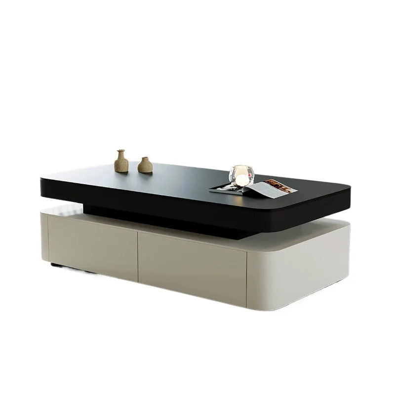 CX solid wood, living room home, modern minimalism, high-end rock slab coffee table