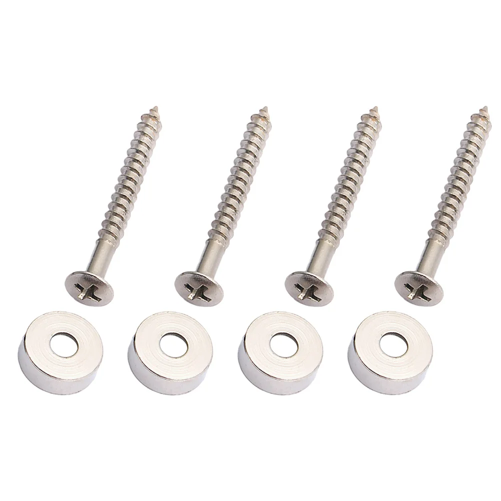 

4pcs Neck Joint Bushings Bolts Screws For Guitar Bass Metal Hardware Replacement Parts Gv01 Silver Instrument Accessories
