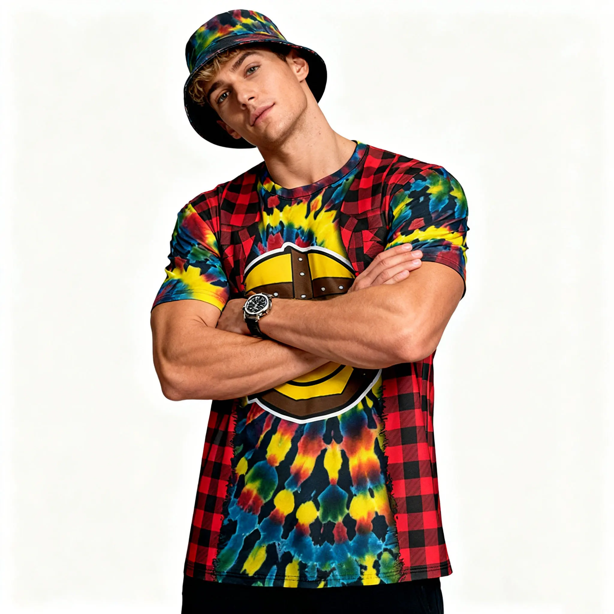 Men Mick Foley Cosplay T Shirt Fashionable Street Trend Loose Breathable Outdoor Activity Sports