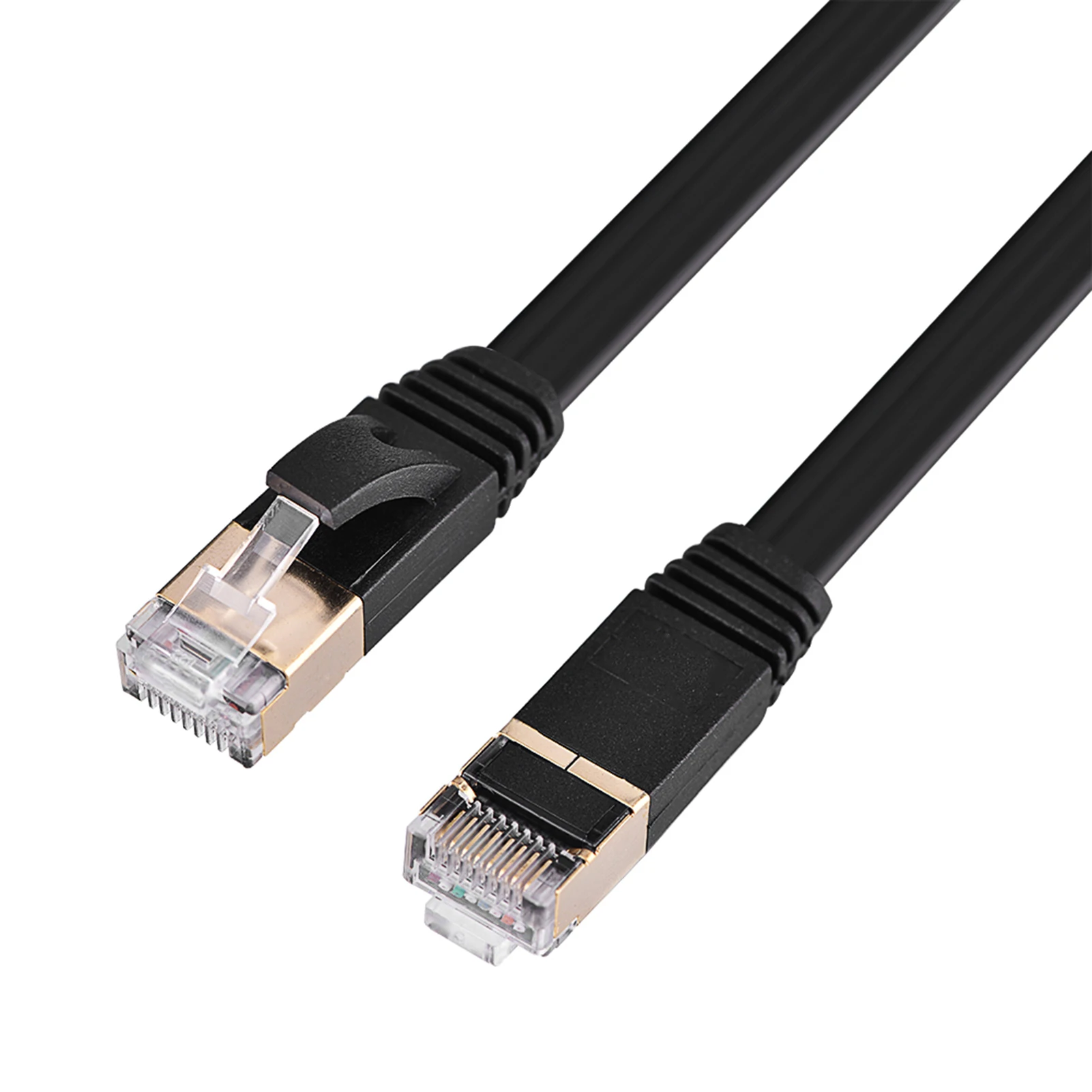 Cavo Ethernet piatto schermato patch retrattile CAT7 RJ45 600 MHz nuovo