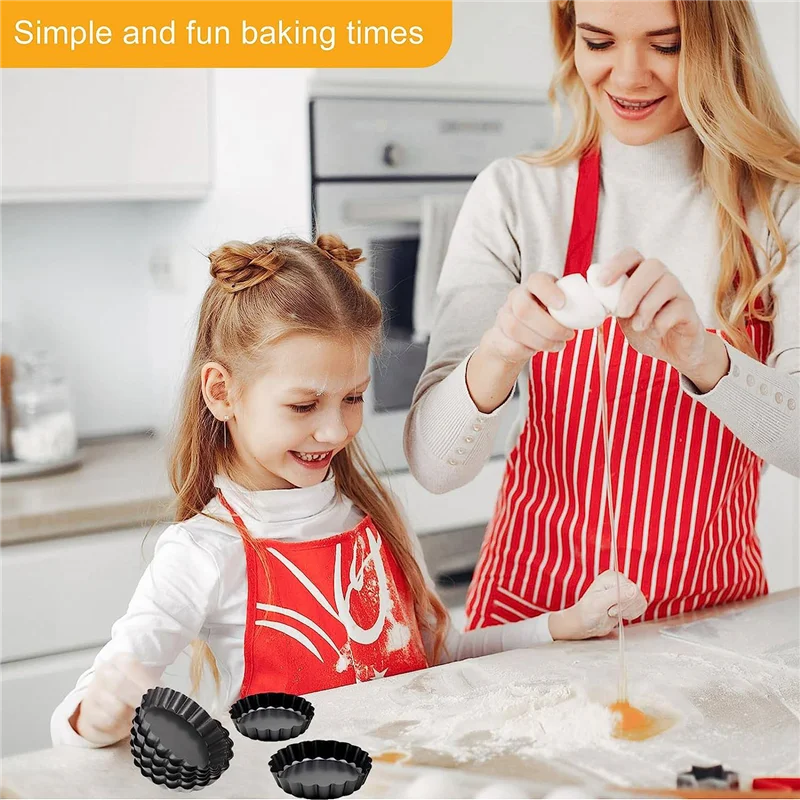 Panela de torta A11I, panelas de torta de 4 polegadas, antiaderente removível com fundo solto de aço carbono Panela de torta de 4 polegadas, fácil de operar e limpar