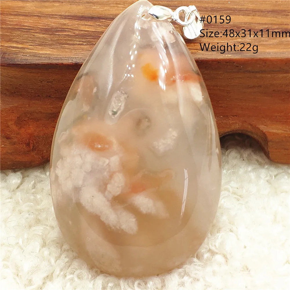 Natural Cherry Orange Agate Pendant Women Men Necklace Rectangle Gift Red Yellow Agate Pendant Water Drop Jewelry AAAAA