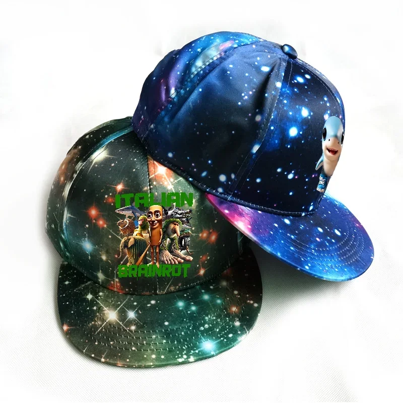 

Italian Brainrot Baseball Hats Fashion Starry Sky Game Anime Figure Tung Tungtung Sahur Trend Caps Boys Hip Hop Hat Kids Gift