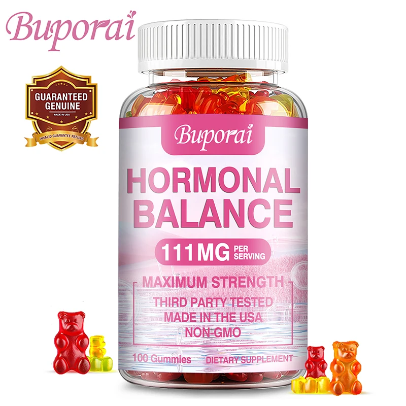 

Hormone Balance for Women Gummies - Helps Regulate Mood Swings, Reduce Menstrual Cramps and Anxiety, Boost Immunity