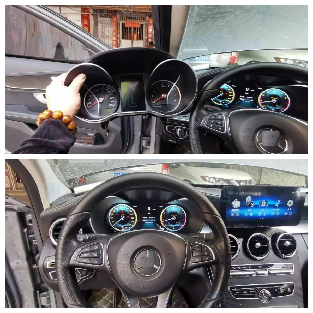 

New Car LCD Digital Cluster For Benz C Class W205 2015 2016 2017 2018 Virtual Cockpit SpeedMeter Dash Screen Instrument Panel