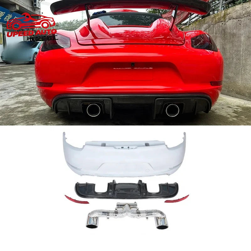 

Suitable for [1979LL] Car 2009 2010 2011 2012 987 Rear Bumper Upgrade to GT4 Style Body Kit Porsche Boxster Cayman