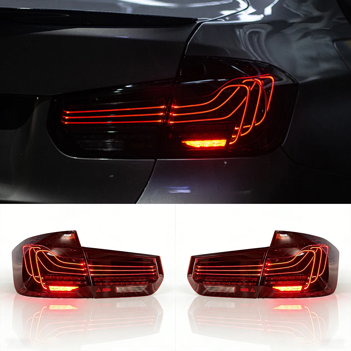 

For BMW 3 Series M3 F30 F80 2012-2019 CSL Laser LED Tail Light with Dynamic Sequential Turn Signal Retrofit Rear Lamp