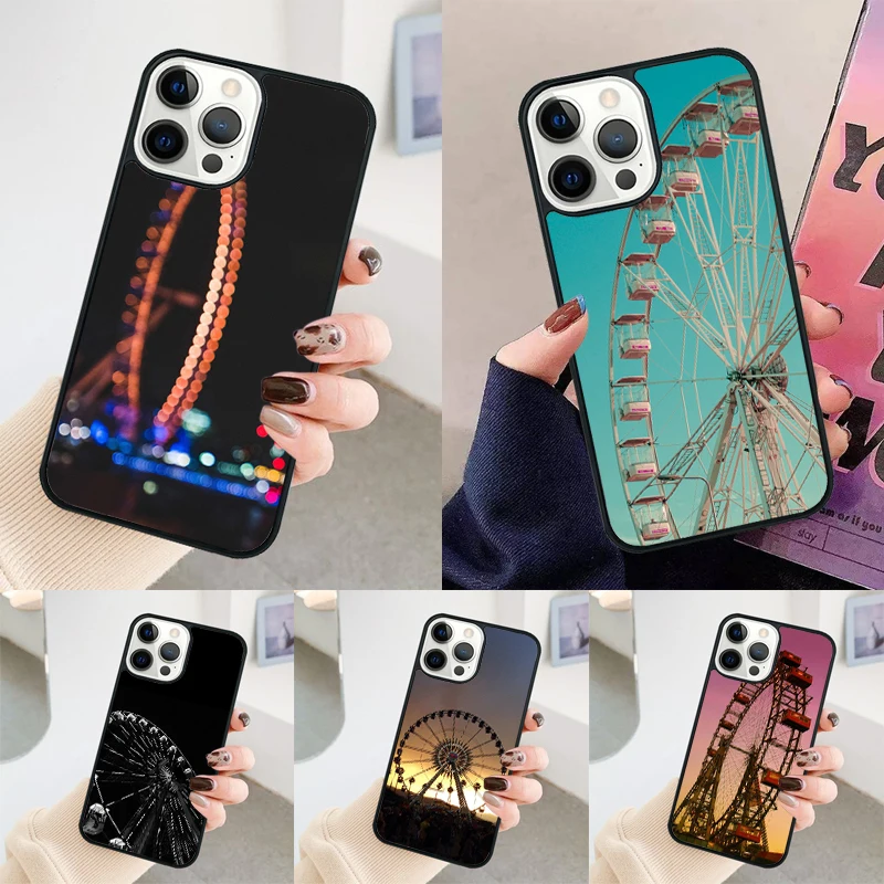 Ferris Wheel phone case Cover For iPhone 14 15 16 Pro Max SE 2020 coque For apple 11 12 13 Pro Max Mini 7 8 Plus