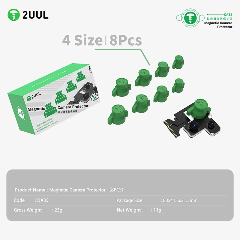 

2UUL DA35 Магнитная защита камеры для ремонта телефона 8 шт./упак. Защитная крышка объектива для инструмента для ремонта телефона