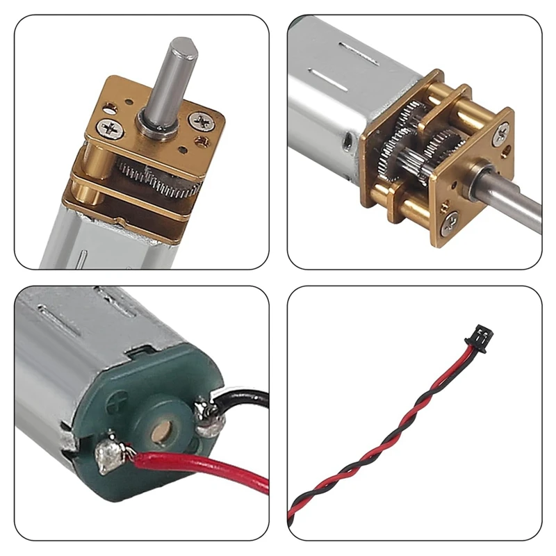 ¡Promoción! 8 Uds Mini Motor de engranaje N20 DC 3V-6V velocidad lenta caja de cambios totalmente de Metal Motor Micro tipo para Robot DIY coche RC juguetes con Termi