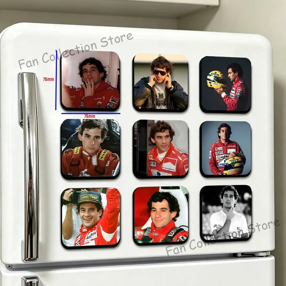 Racing Driver A-Ayrton S-Senna Refrigerator Magnets Cute Cartoon Magnetic Personality Decorations Creative Gifts
