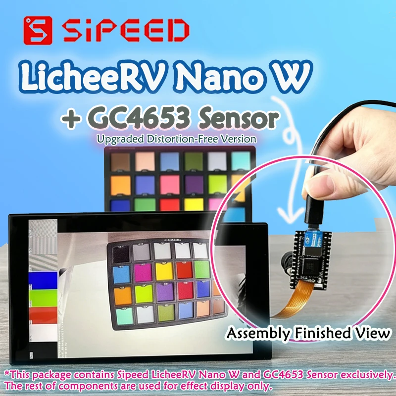 

Sipeed LicheeRV Nano W+GC4653 Sensor Kit,(Upgraded Distortion-Free Version ) AI Visual RISCV(Beta Version)Lichee Your Geek Heart