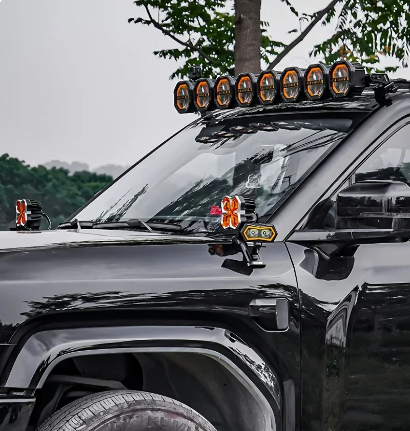 Auto Car Roof Spotlight Bracket Suitable for BYD Leopard 5 2025-2026 Modified Auto A-pillar Multifunctional Bracket Accessories