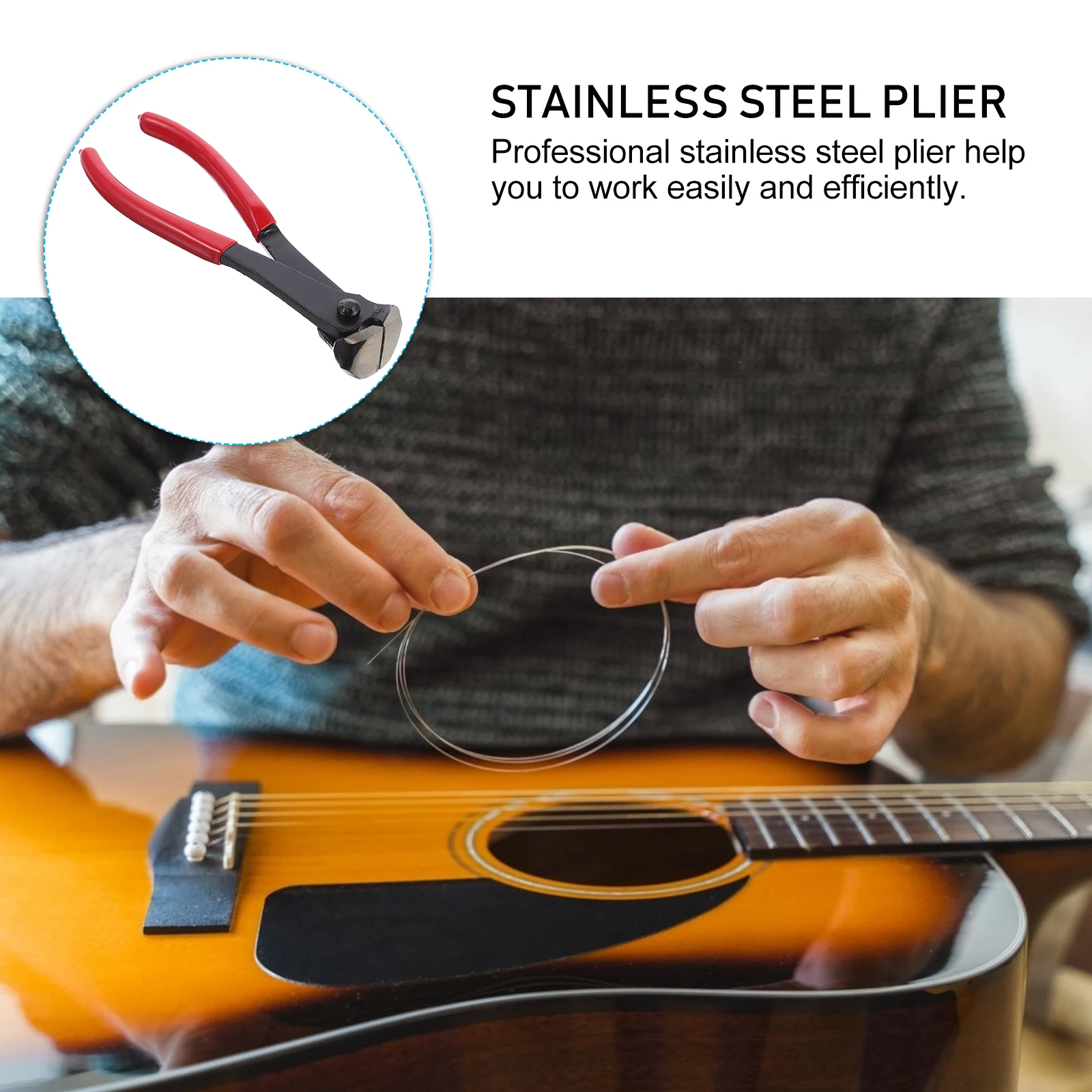 

Guitar Pliers Fashion Design Wear-resistance Practical High-quality Winder Stainless Steel Guitars Accessories Delicate