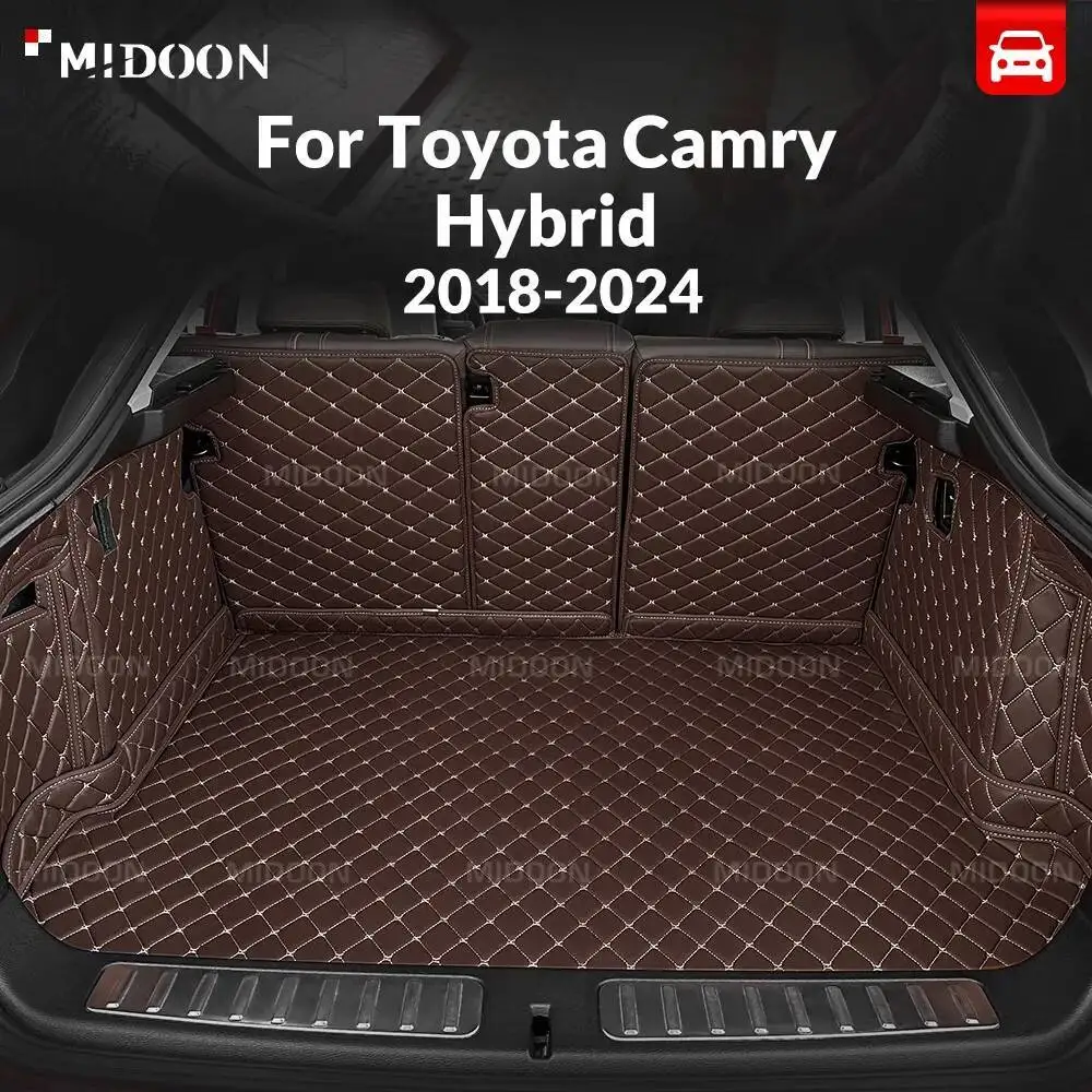 Auto Full Coverage Trunk Mat For Toyota Camry Hybrid 2018-2024 23 22 21 20 19 Car Cargo Liner Interior Accessories