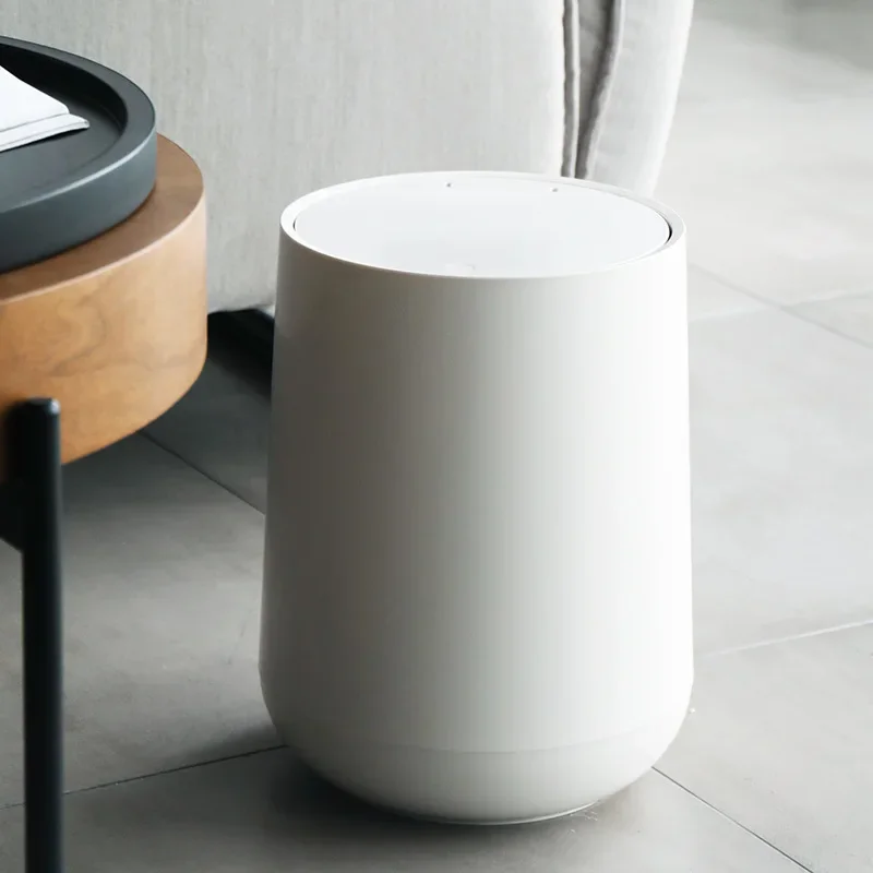 

New With lid household trash can living room bedroom bathroom kitchen creative press large simple covered trash can