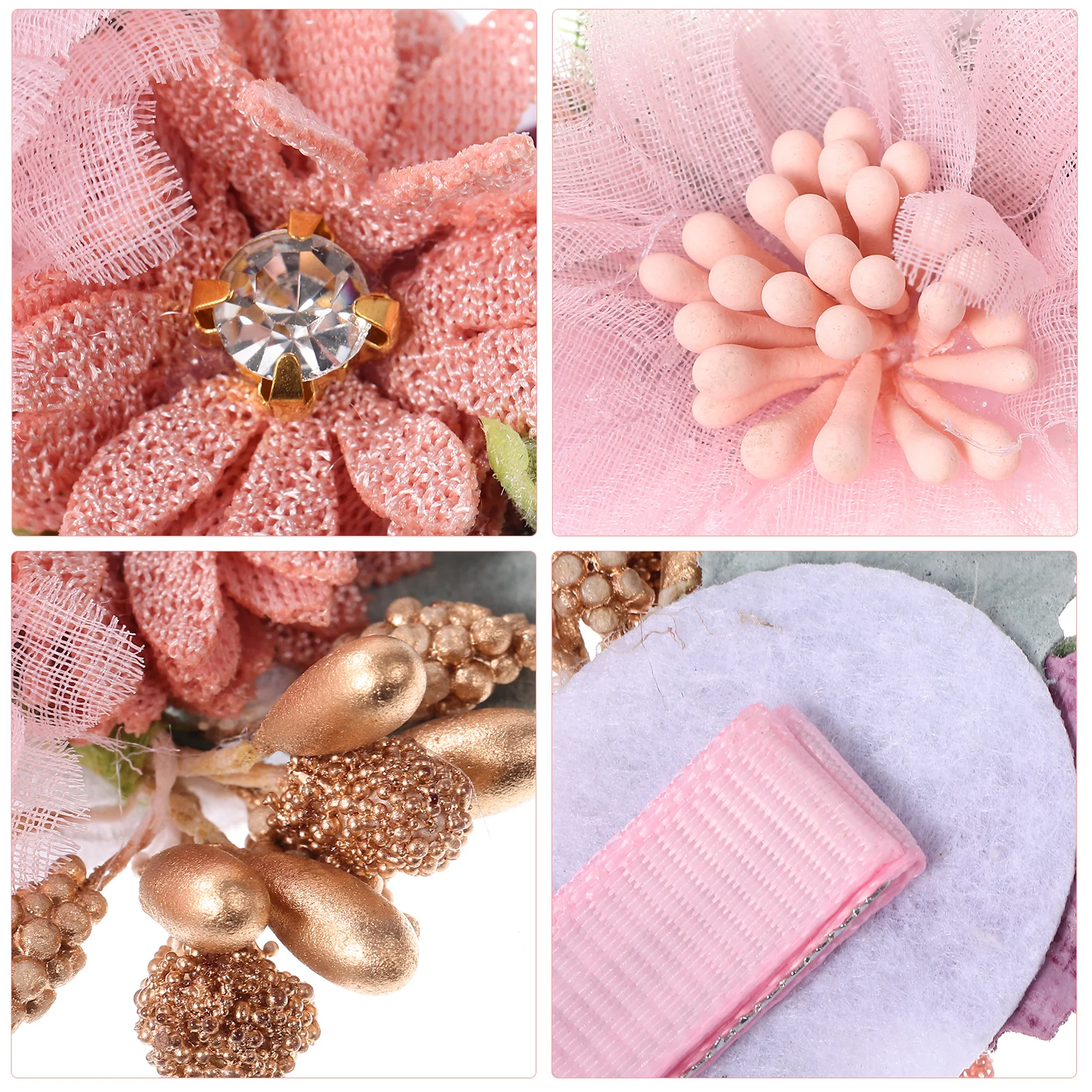 

9 pcs Simulated Hair Clips Flower Embellishments Women Girls Stylish Hair Accessories Decorative Barrettes for Daily