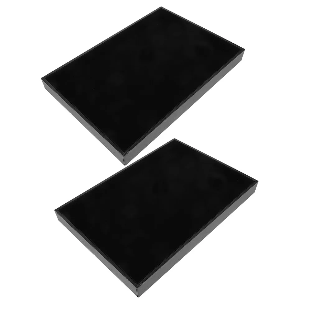 2Pcs Jewelry Tray Dish Elegant Space Saving Stackable Organizer Tray for Necklace Bracelet Ring Display Home Store Vanity