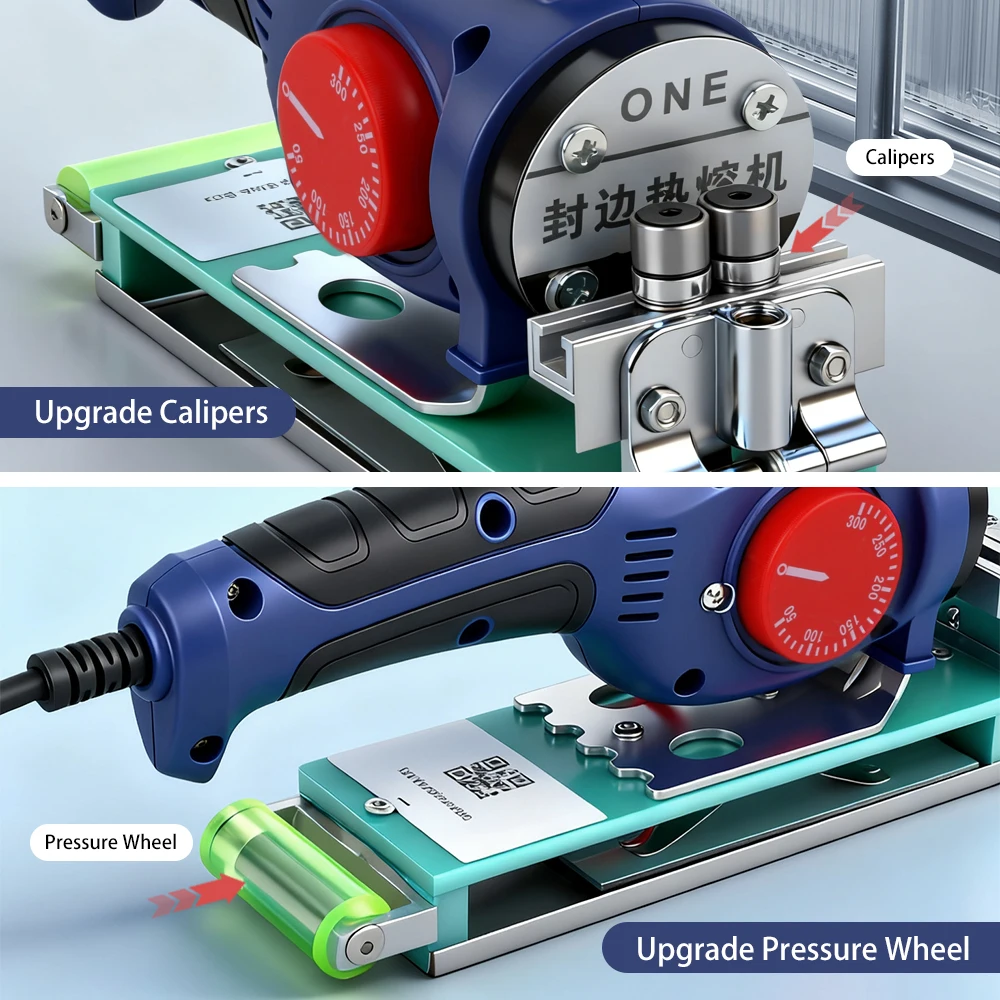 Ручной кромкооблицовочный станок Деревообрабатывающий кромкооблицовочный станок 280 °   Самоклеящийся кромкооблицовочный станок мощностью 600 Вт с регулируемой температурой