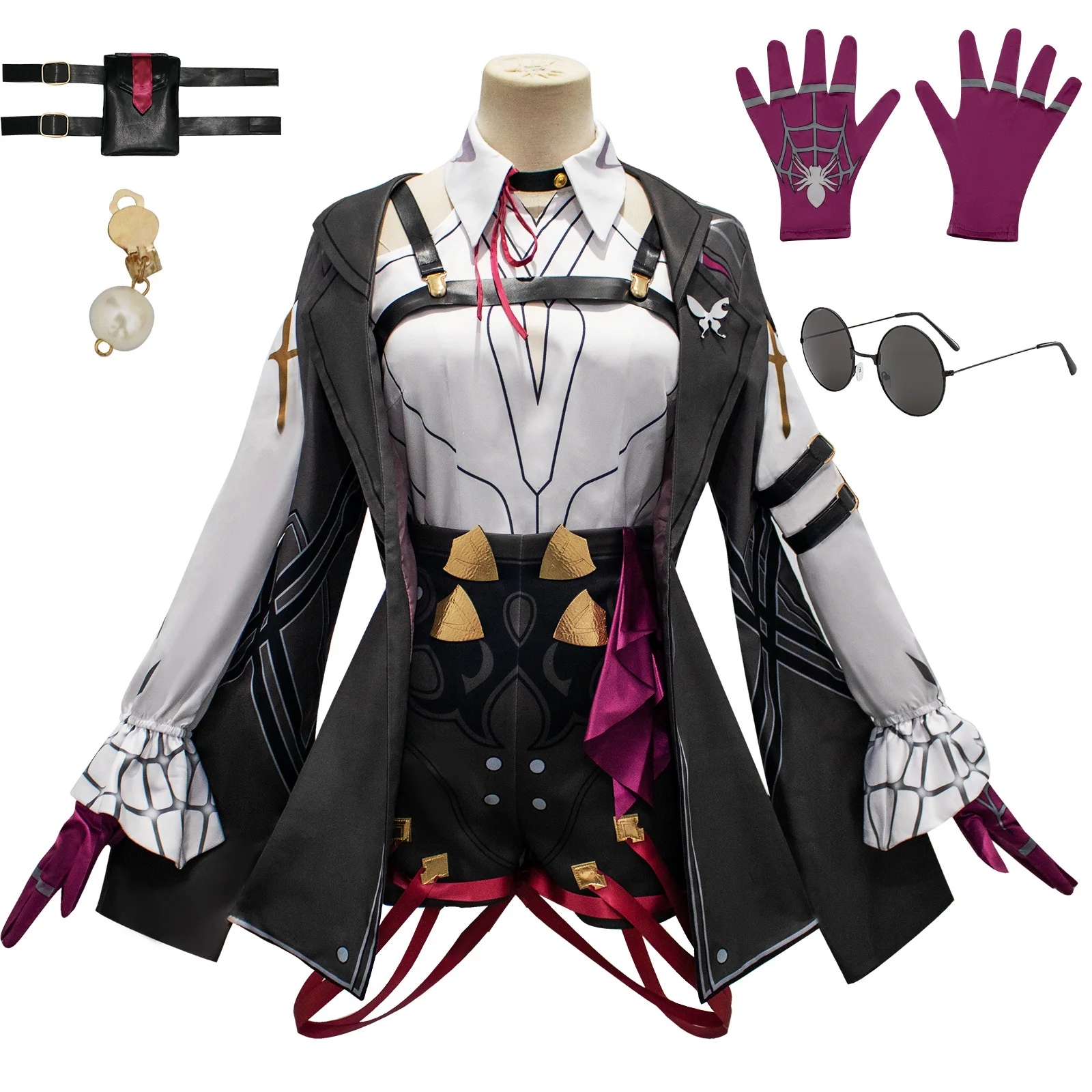 Houkai impact Kafka cosplay costume royal sister track women