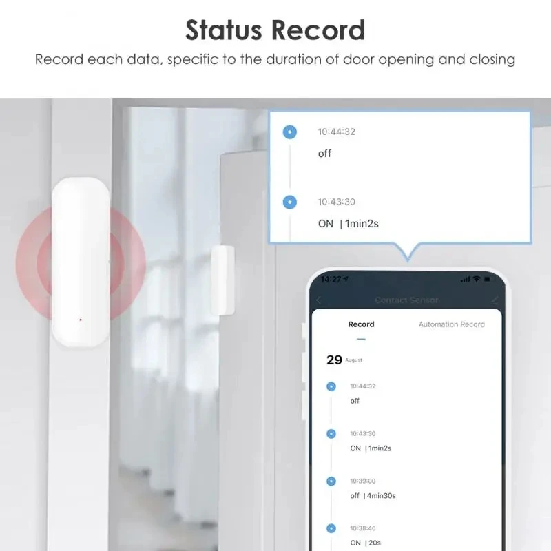 Tuya Smart WiFi Fenster Tor Tür Sensor Öffnen Schließen Detektor App Benachrichtigung Alarm Sicherheit Alarm Smart Leben Alexa Google Hause