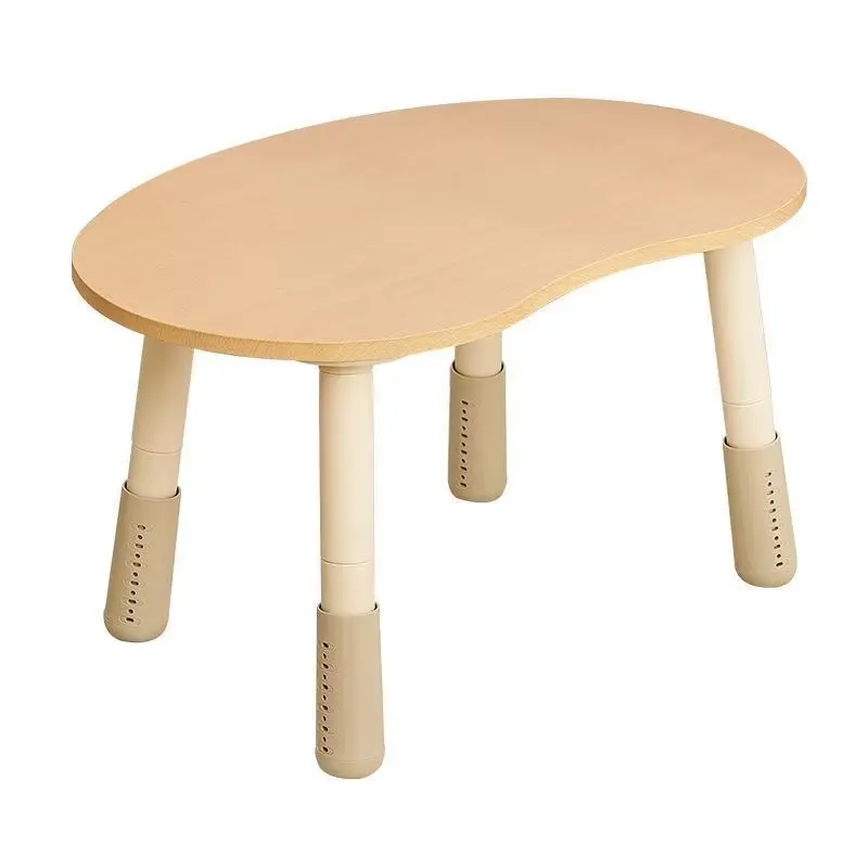 Customizable Wholesale Smurf Solid Wood Children's Peanut Table Baby Lifting Nursing Early Education Lifting Table and Chair Set - view 5
