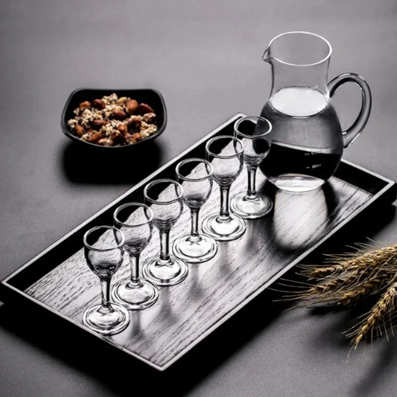 

Spirit Wine Glass with Crystal Divider, Liquor Separator, Household Kettle, Vintage Set, Wine Cup