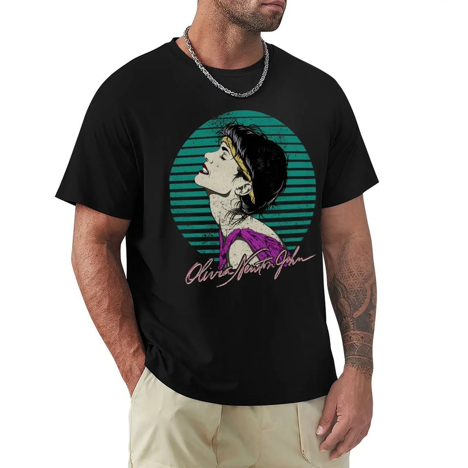 

Olivia Newton John Classic Olivia Newton-John 80s T-Shirt man t shirt fashion shirts mens graphic t-shirts big and tall